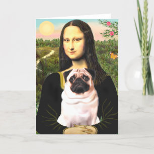 Cartão Pug 3 (fawn) - Mona Lisa