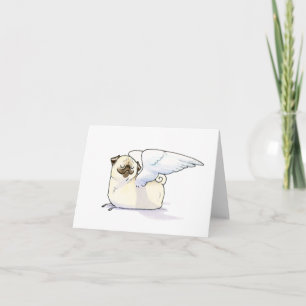 Cartão Pug Angel Wings