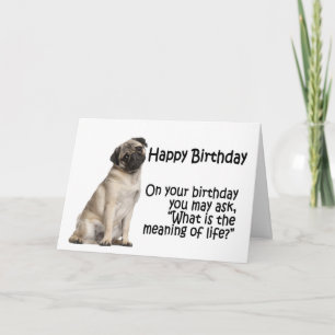Cartão Pug Birthday Card