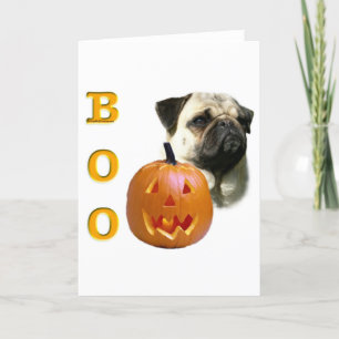 Cartão Pug (camisa) Boo