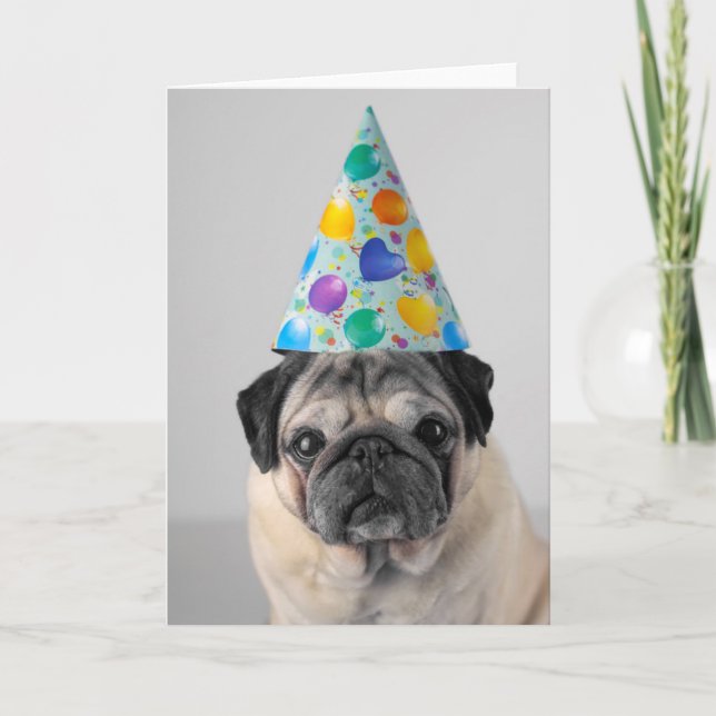 Cartão Pug de Partido (Frente)