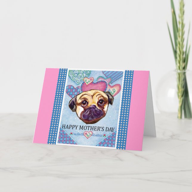 CARTÃO PUG DO DIA DAS MÃES (Frente)