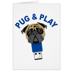 Cartão Pug e jogo
