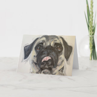Cartão pug fofo e bobo