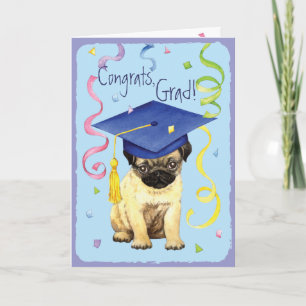 Cartão Pug Graduate