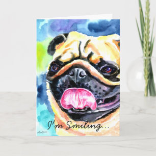 Cartão Pug Greeting Card