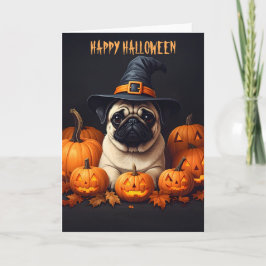 Cartão Pug Halloween