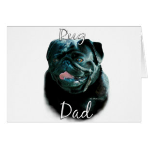 Cartão Pug (preto) Pai 2