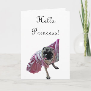 Cartão Pug Princess