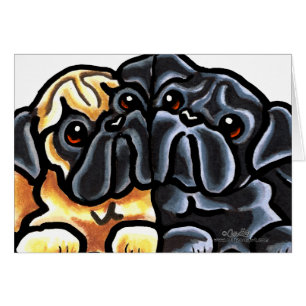 Cartão Pugs do amor