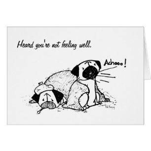 Cartão Pugs doentes