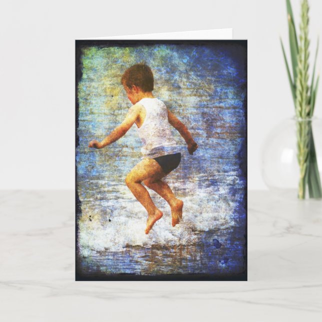 Cartão Pulando Em Ondas (Frente)