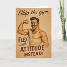 Pule a Academia Cartaz Vintage | Humor Fitness Ret