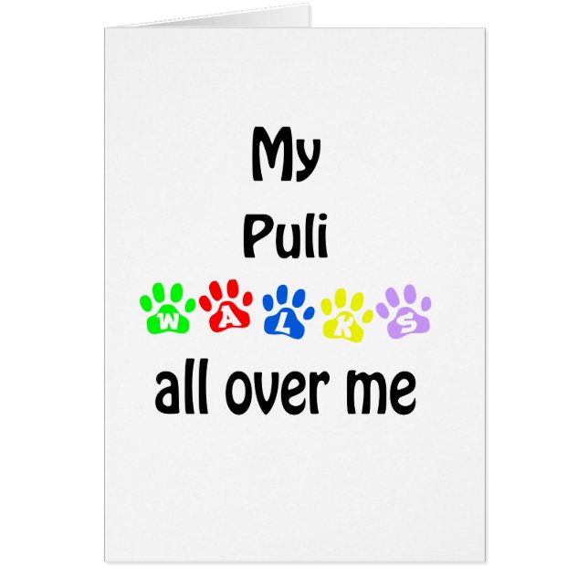 Cartão Puli Walks Design (Frente)