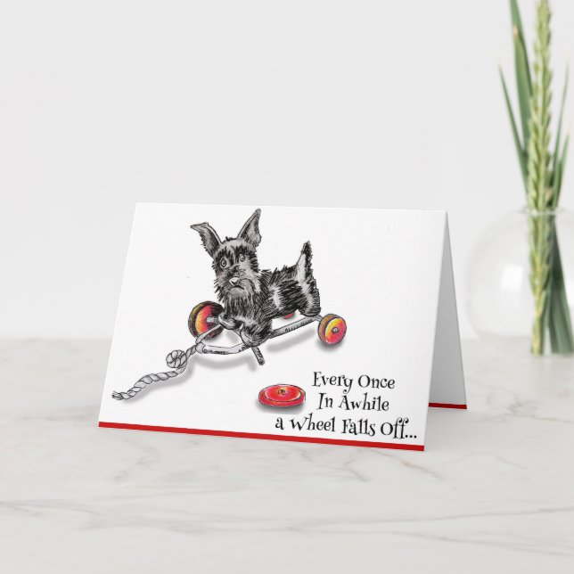 Cartão Pull Toy Scottish Terrier Get Good Card (Frente)