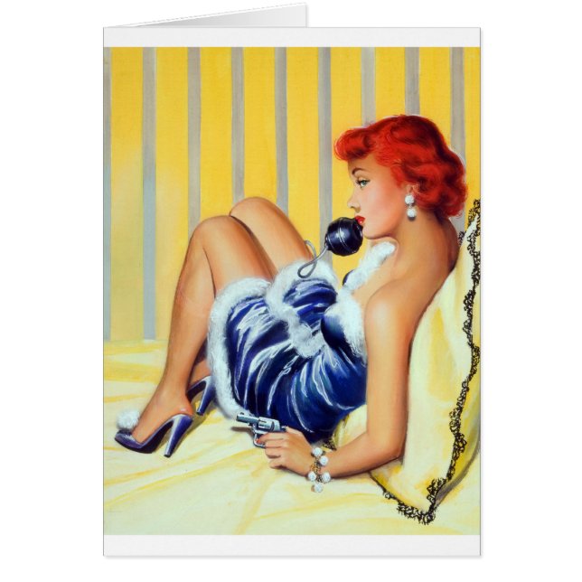 Cartão Pulp Redhead Aiming (Frente)