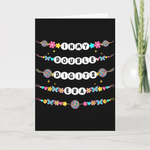 Cartão Pulseiras de Amizade da Minha Era de Dígitos Duplo