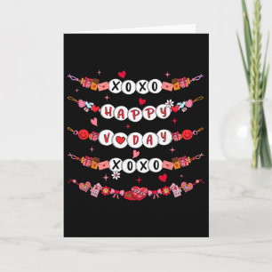 Cartão Pulseiras de Amizade Feliz Dia dos Namorados Xoxo