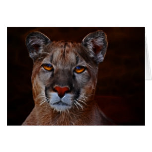 Cartão Puma de leão de montanha