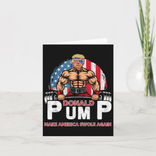 Cartão Pump America Swole Novamente Engraçado Trump 2024