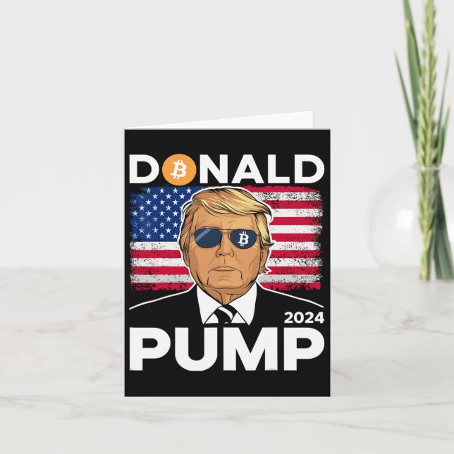 Cartão Pump Bitmoney Funny Trump 2024 Crypto (Frente)