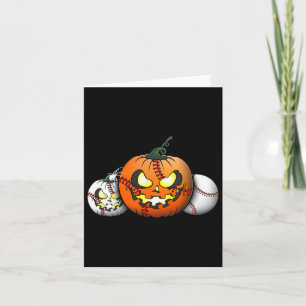 Cartão Pumpkin Assustado Do Halloween Para Ataques De Bei