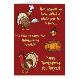 Cartão Pumpkin de Ação de Graças