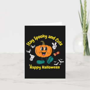 Cartão Pumpkin De Halloween Louco E Bonito