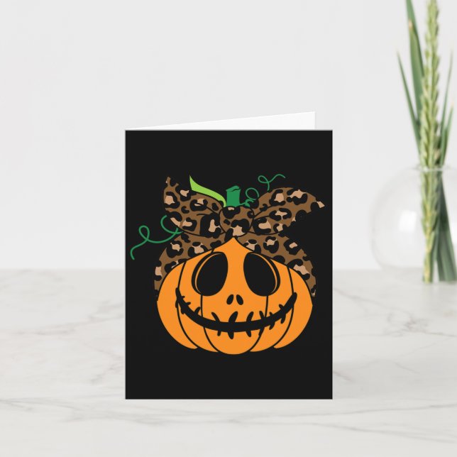 Cartão Pumpkin De Queda De Halloween (Frente)