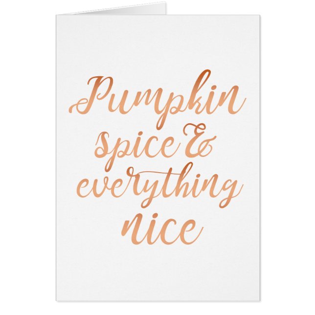 Cartão Pumpkin especiaria e tudo que é bom. (Frente)