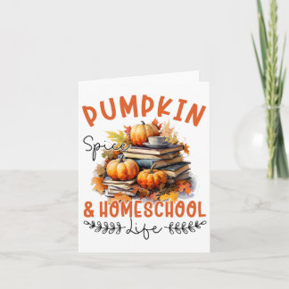 Cartão Pumpkin Fall Spice E Homeschool Vida Engraçada Hom