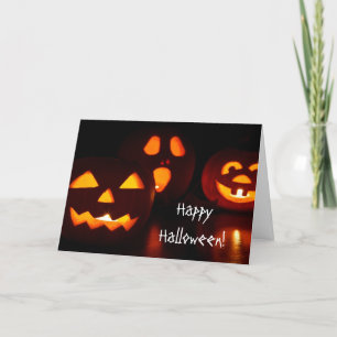 Cartão Pumpkin Jack O' Lantern Halloween Greeting Card