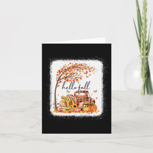 Cartão Pumpkin Leopard Alô Queda Feliz Queda Queda (Frente)