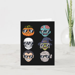 Cartão Pumpkin mais fixe Halloween Skeleton Bruxa Vampiro