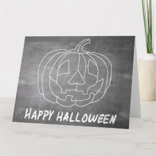 Cartão Pumpkin para a aparência do quadro do dia das brux
