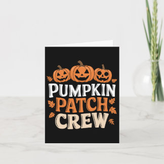 Cartão Pumpkin Patch Crew Engraçado Pumpkin Patch Obrigad