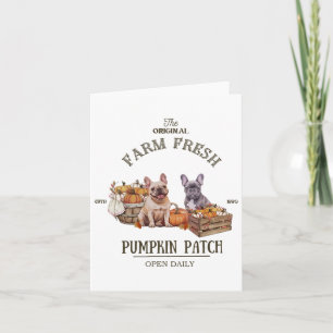 Cartão Pumpkin Patch French Bulldog Original Fre