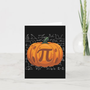 Cartão Pumpkin Pie Math Dia de as Bruxas engraçado Ação d
