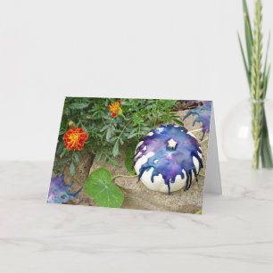 Cartão Pumpkin roxo - mensagem personalizada