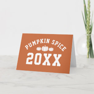 Cartão Pumpkin Spice 20XX Ano