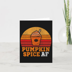 Cartão Pumpkin Spice Af Divertido Men Hussein Roupa Hallo
