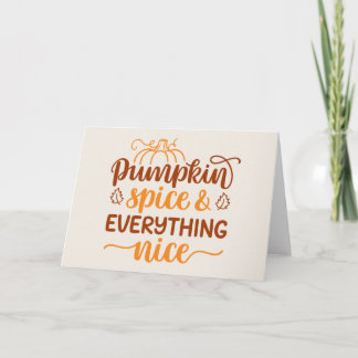 Cartão Pumpkin Spice e tudo de bom