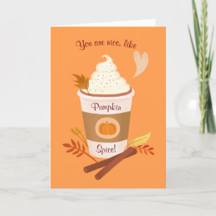 Cartão Pumpkin Spice Latey Queda Aniversário