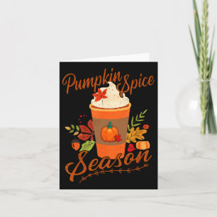 Cartão Pumpkin Spice Season Latey Fall Season Mulheres Cr