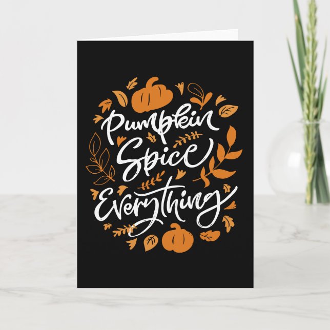 Cartão Pumpkin Spice Tudo (Frente)