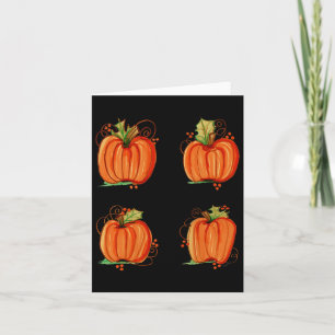 Cartão Pumpkin Treat Halloween Laranja Queda Manipulada A