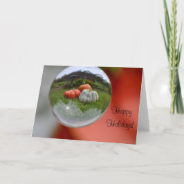 Cartão Pumpkins Numa Bola De Cristal