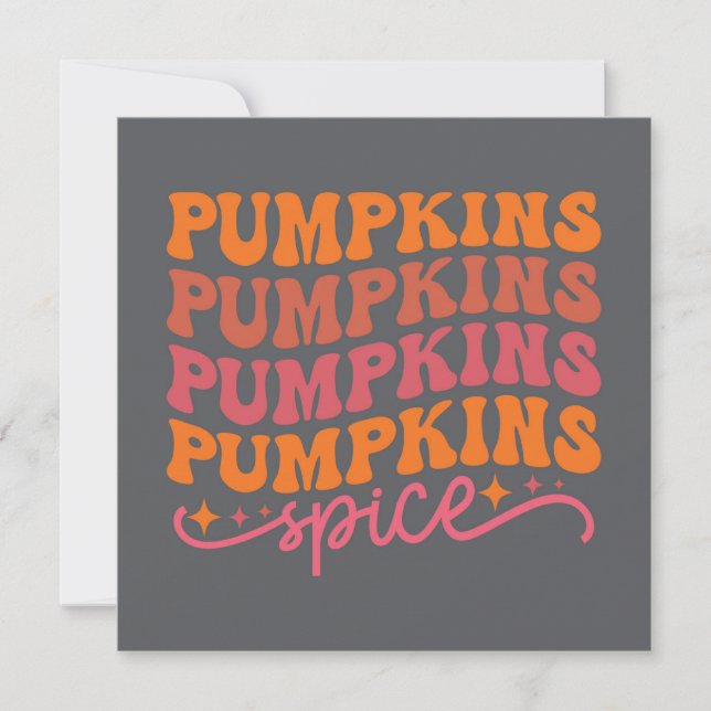 Cartão Pumpkins Pumpkins Pumpkins Pumpkins Pumpkins Spice (Frente)