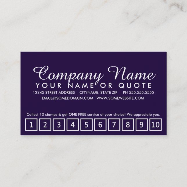 cartão punch de fidelidade salon: estilo emo (Frente)