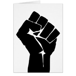 Cartão Punho Negro Erguido - Protesto de Resistência